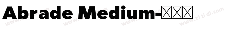Abrade Medium字体转换